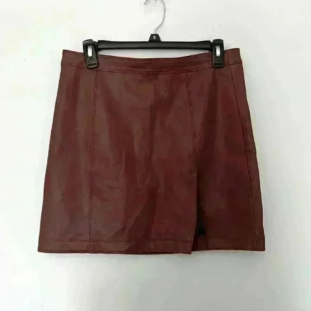 Shinestar Faux Leather Skirt